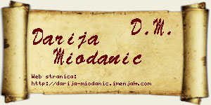 Darija Miodanić vizit kartica